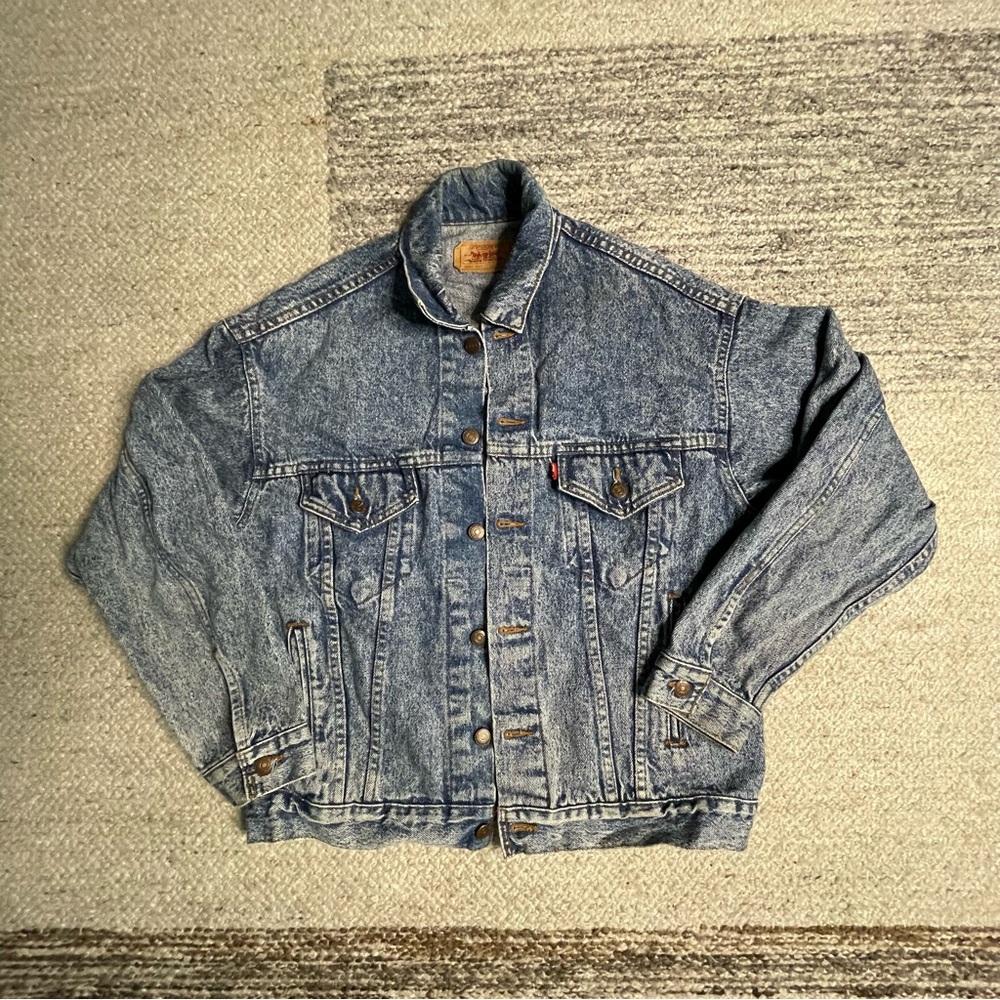 Vintage Levis 1980’s blue  Acid Wash Trucker Jacket 70507-4813 Men’s Size M